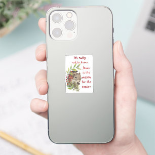 Sticker "Jésus est la raison de la saison" Écureuil amusan