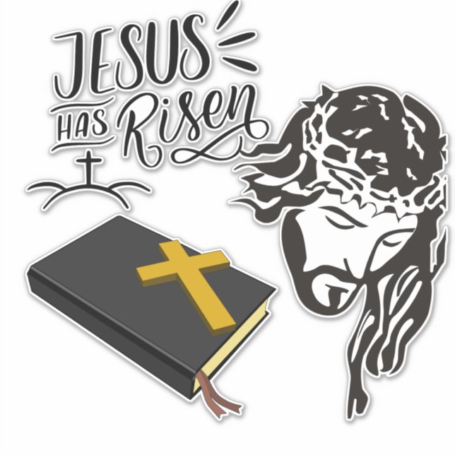 Sticker Jésus est ressuscité (Devant)