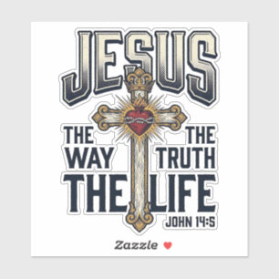 Sticker Jésus Le Chemin La Vérité La Vie Chemise Chrétienn
