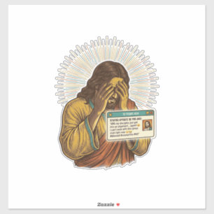 Sticker Jésus s'humiliant Humour de mise à jour du statut