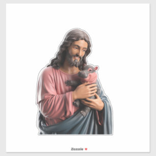 Sticker Jésus tenant un bébé Hippo Peinture Jeu Joueur Twi