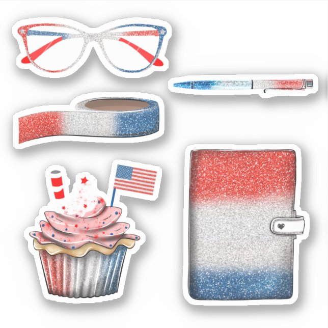 Sticker jeu d'autocollants du planificateur de fête de l'i (Devant)