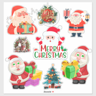Sticker jeu d'autocollants père Noël