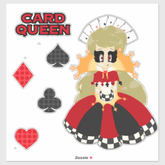Sticker Jeu d'autocollants Queen Card