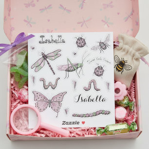 Sticker Jeu de 18 jolie rose rose doux petit critère