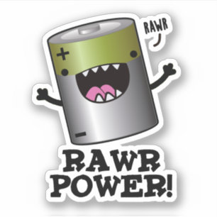 Sticker Jeu de batterie Rawy Power Funny