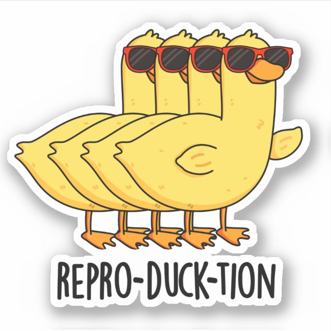 Sticker Jeu de canard animal amusant pour répro-canard (Devant)