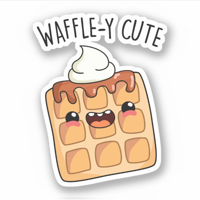 Sticker Jeu de gaufre amusant (Devant)