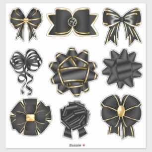 Sticker Jeu de ruban brillant noir et or