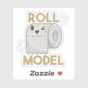 Sticker Jeu de toilettes : Modèle de rouleau
