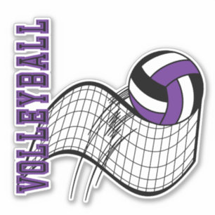 Sticker Jeu de volley-ball - Violet