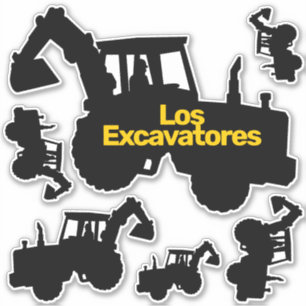 Sticker Jeu d'icônes d'excavateur