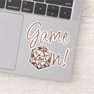 Sticker Jeu RPG activé   Jeu de plateau Imaginaire en cuiv
