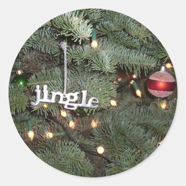 Sticker Jingle Christmas Tree (Devant)