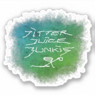 Sticker Jitter Juice Junkie - café transparent art.
