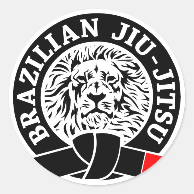 Sticker Jiu-Jitsu Brésilien (Round) (Devant)