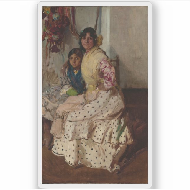 Sticker Joaquín Sorolla y Bastida-Pepilla et sa fille (Devant)