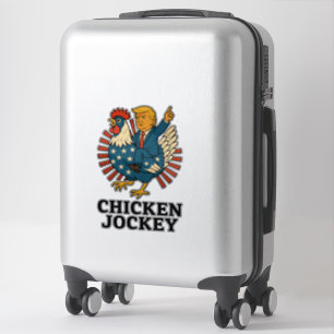 Sticker Jockey de poulet Trump Mème amusant