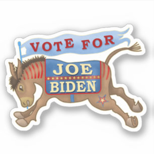 Sticker Joe Biden pour le président 2020 Démocrate Donkey