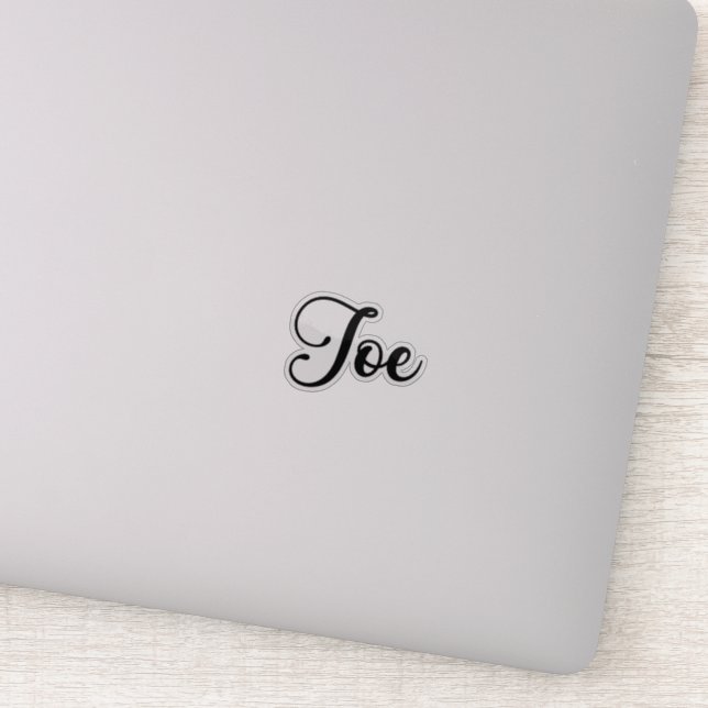 Sticker Joe Nom - Calligraphie manuscrite (Détail)