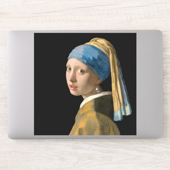 Sticker Johannes Vermeer - Fille avec une oreille perle (Ordinateur)
