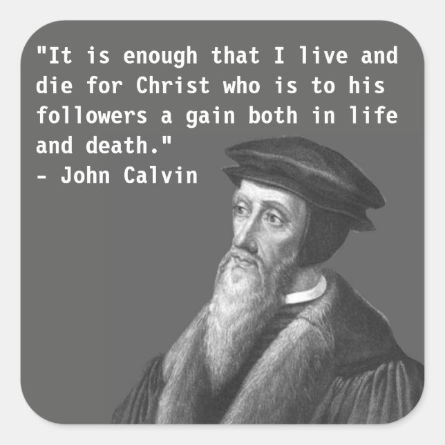sticker John Calvin (vie et mort) (Devant)