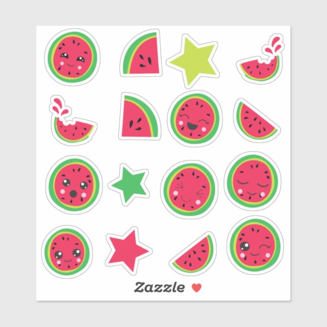 Sticker Joie de pastèque (Feuille)