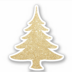 Sticker Joli arbre de Noël moderne élégant de parties