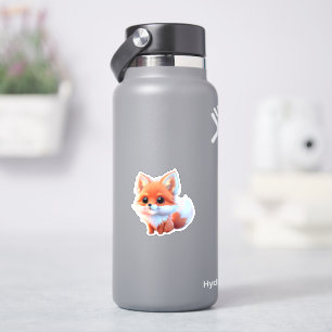 Sticker Joli bébé renard Forêt bois amis
