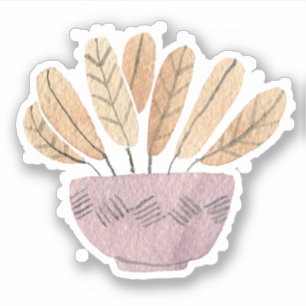 Sticker Joli Bohème Floral Pastel Violet