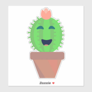 Sticker Joli cactus mignon dessin animé Art