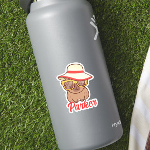 Sticker Joli Capybara moderne Monogramme