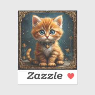 Sticker Joli chat de dessin animé