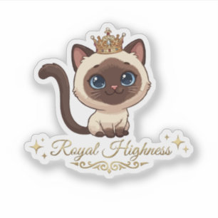 Sticker Joli chat siamois royal