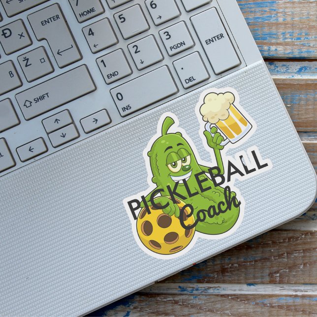 Sticker Joli entraîneur de Pickleball drôle sur mesure (Créateur téléchargé)