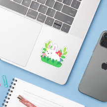 Joli Lapin Blanc Avec Fleurs