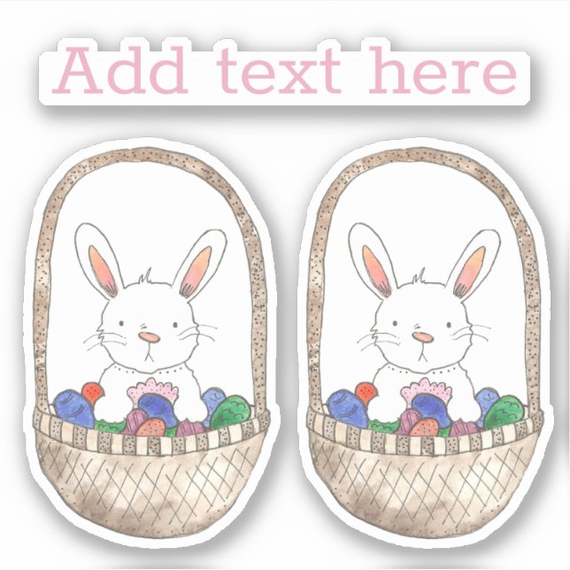 Sticker Joli lapin de Pâques pour les enfants (Devant)