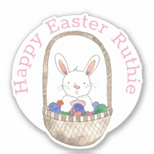 Sticker Joli lapin de Pâques pour les enfants