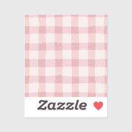 Sticker Joli motif plaid en scrapbooking rose