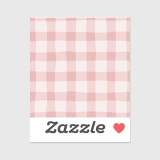 Sticker Joli motif plaid en scrapbooking rose