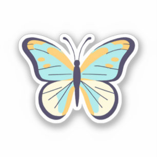 Sticker Joli Papillon Bleu