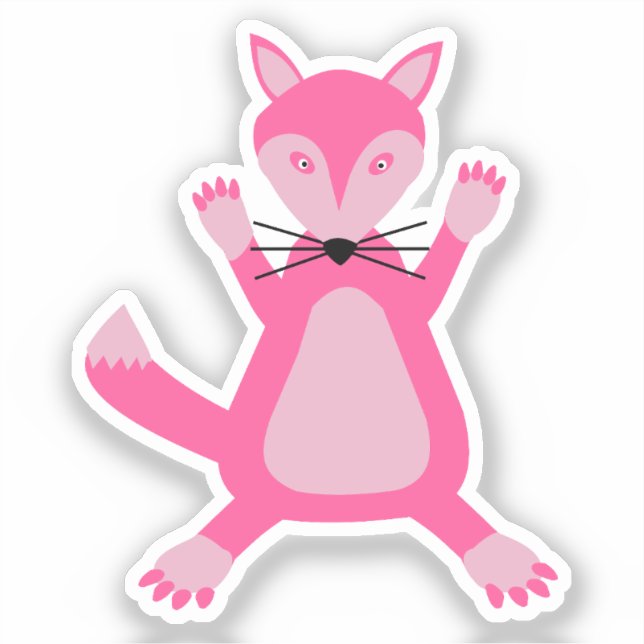 Sticker Joli rose Baby Girl Fox (Recto)