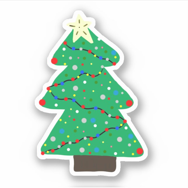Sticker Joli sapin de Noël (Devant)
