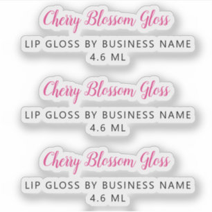 Sticker Joli script rose chaud nettoyer le maquillage bril
