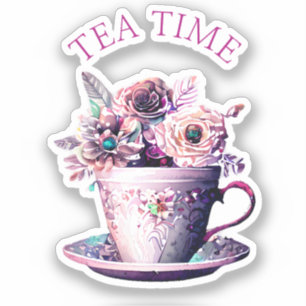 Sticker Joli Shabby Chic Victorian Teacup Time