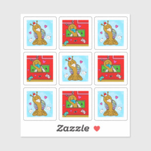 Sticker Joli Snail Christmas Mail Petite série d'art