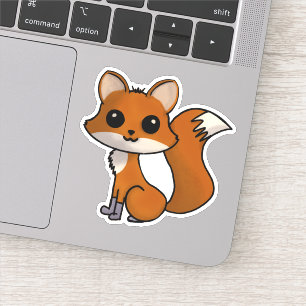 Sticker Joli style Red Fox Kawaii