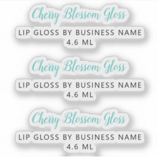 Sticker Joli Turquoise Script Clean Lip Gloss Maquillage
