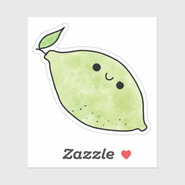 Sticker Jolie citron jaune (Feuille)