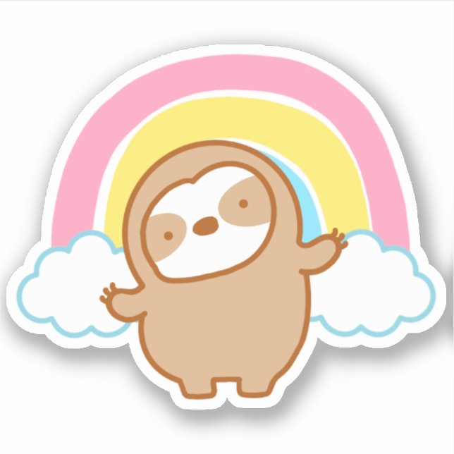 Sticker Jolie fente arc-en-ciel (Devant)